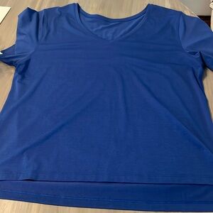 lululemon athletica Blue V-Neck Top